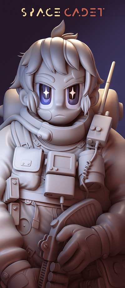 Space Cadet Clay Render 3d 3d art clay render pixar scifi