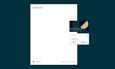 Kodai Capital Management balance branding business card finance identity letterhead logo logomark monogram stationery