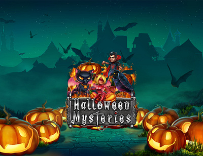 Halloween Mysteries book broom cat demoness dracula emblem fire freaks halloween holidays moon night potion pumpkin raven ribbon skull werewolf wings witch