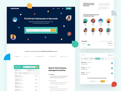 Sales Finder design flat ui ux web app design web application web application design web apps website wordpress design