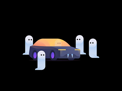 Happy Halloween! cabify cabifydesign car car illustration ghost halloween halloween design happy halloween illustration illustration design trick or treat