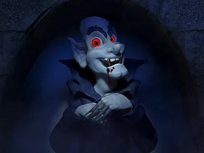 Vlad Says Hi 3d b3d blender blood castle dracula fangs ghoul halloween haunt illustration nosferatu october render vampire vlad zbrush