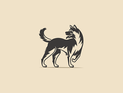 Dog Illustration Logo Concept animal logo brand design dog dog logo drawing happy illustration illustrator inktober2020 logo minimal minimalist logo pet logo vector