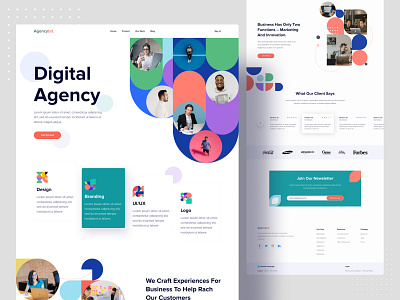 Creative Agency Landing Concept 2020 trend agency agency website clean creative design system digital agency digital marketing dribbble best shot landing page minimal minimalist popular popular design ui uidesign uiux ux design web web design website