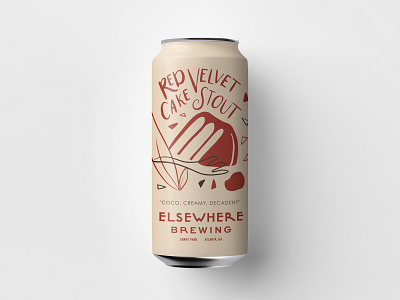 Beer Label abstract beer beer label brewery handlettering red velvet cake