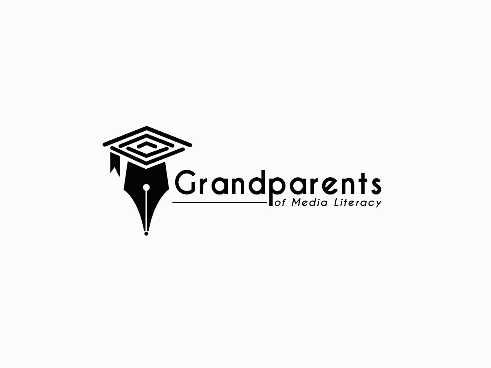 Grandparents of Media Literacy - Logo Animation 2d animation branding design flat icon lettering logo motion reveal