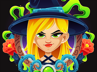 Witchy Witch 2d art adobe illustrator art character character design design digital art drawing dribbbleweeklywarmup halloween halloween design illustration illustrator magic vector vector art vector illustration witch witchcraft witchy