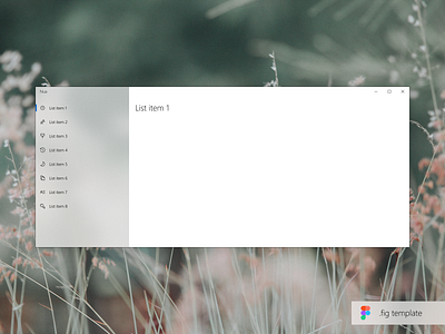 Nua — Free W10 Fluent Design Window Template (.fig) .fig 10 acrylic design download fig figma fluent free microsoft mockup nua reqenta system template transparency ui ux window windows
