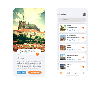 booking app app design illustration