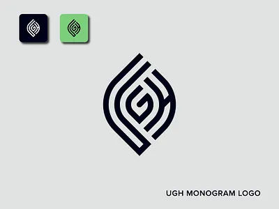 UGH Monogram logo app branding icon lettering lettermark lettermark logo logo logodesigner monogram monogram design monogram letter mark monogram logo monoline typography ugh ugh logo ugh monogram ughmonogram