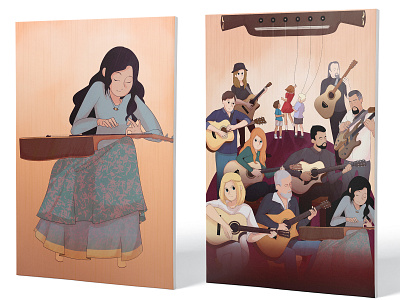 Fingerstyle Festival | Artwork I + Full Poster graphic design illustration music original art original character portrait art poster art