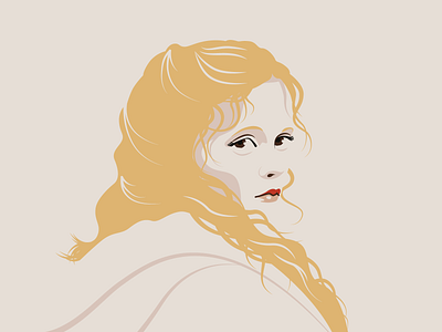 Katrina Van Tassel christina ricci illustration minimal portrait sleepy hollow tim burton vector