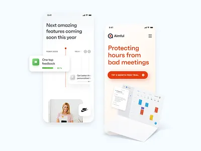 Aimful – Landing page app branding design landing page ui uidesign ux uxdesign web webdesign website