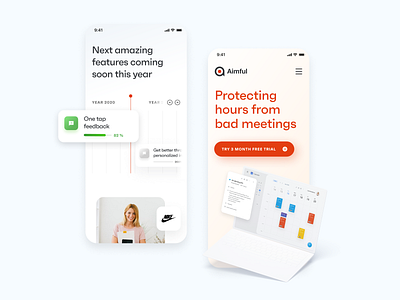 Aimful – Landing page app branding design landing page ui uidesign ux uxdesign web webdesign website