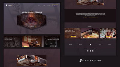 SceneX figma landingpage photoshop uidesign webdeisgn webdesign