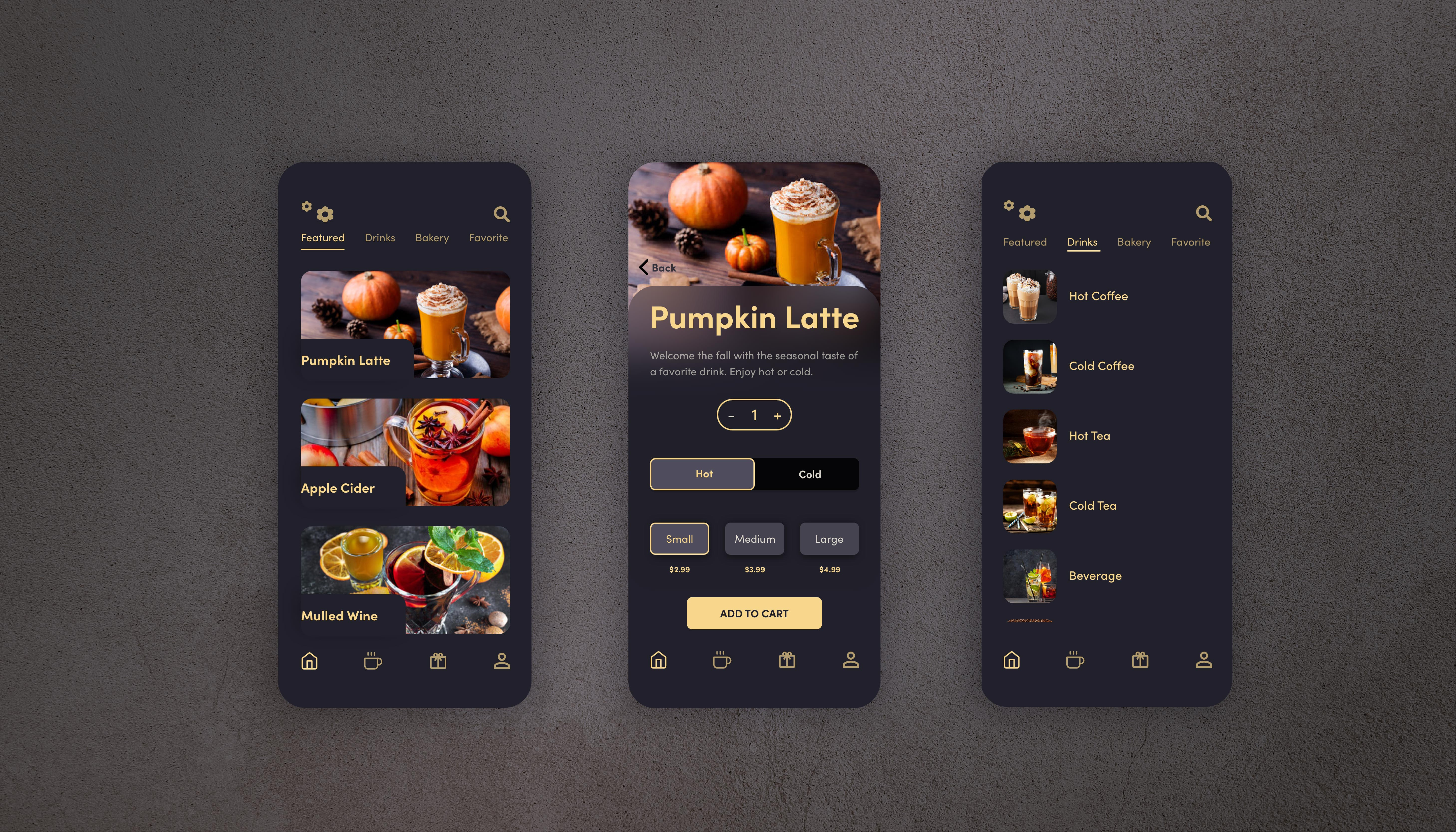 Example of Coffee Shop App