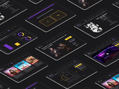 Interactive Theatre App dark dark mode dark theme entertainment interface ipad theatre ui uidesign ux uxui