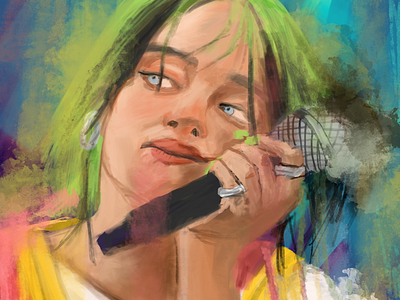 Billie Eilish digital painting billie eilish