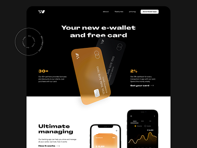 E-wallet app and landing page for Walrus bank ann interface app design bank app bank card bank card app banking banking app bankingapp ebanking electronicwallet ewallet ewallet app finance finance app finance application finance business mobile design onlinebanking uiux uiuxdesign