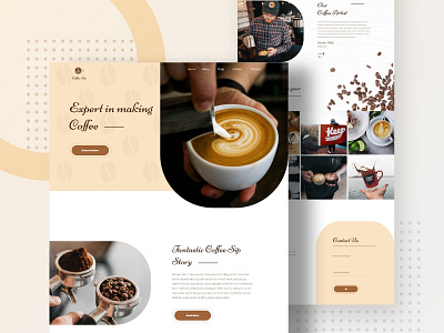 coffee shop web template ui design uidesign web web design webdesign