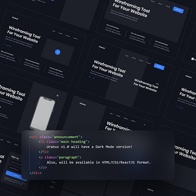 [UPDATE] Uranus v1.0 - Wireframing Kit code css css3 html html5 javascript kit modern reactjs template ui ui8 uikit ux wirefame wireframing