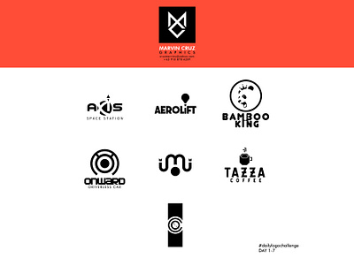 #dailylogochallenge day 1-7 dailylogochallange logo logo designing