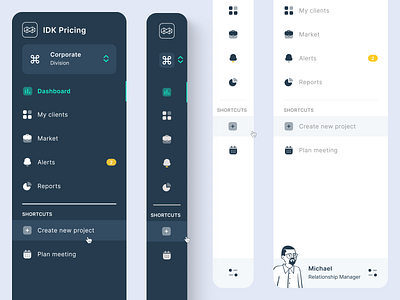 Sidebar Navigation - full & collapsed menu menu menu bar navbar navigation navigation menu