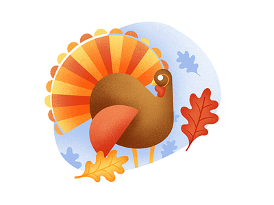 Thanksgiving Holiday Spot autumn fall holiday leaves spot illustration thanksgiving turkey