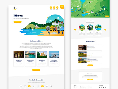Füssen Website bavaria füssen illustration neuschwanstein redesign ui design visual design webdesign website