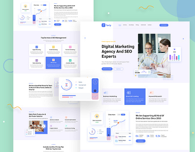 Tarly - Multipurpose Landing Page Template agency landing app landing creative design landing landing html landing multipurpose landing page landing page design marketing landing multi niche landing multipurpose personal landing portfolio landing saas landing seo landing web design webdesign website website design