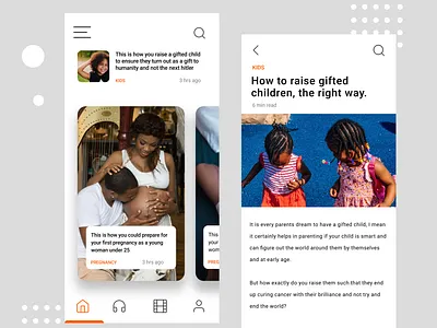 Personal Blog App Design africa app app design application blog chic brand clean minimal ui ux writer