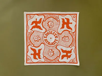 Legalize Humanity Bandana bandana brand identity cannabis branding cannabis logo design graphic design illustration logo oldpal