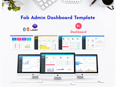 Fab - Responsive Admin Dashboard Template Web App activity analytics card charts dark mode dark ui dashboard data design event interface management multipurpose themes product design project management task management task manager ui design ux web design