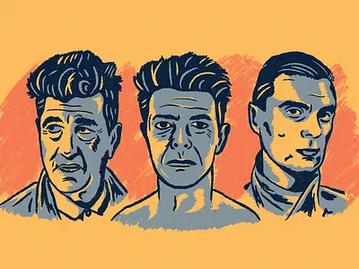 First Team All-David bowie byrne lynch portrait procreate