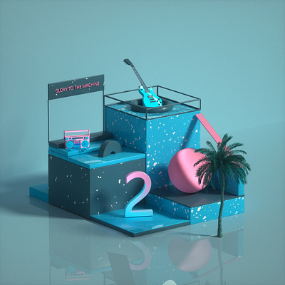 2 #36daysoftype 3d 3d art 3d artist 3d illustration 3d illustrations 3d illustrator 3d modeling graphic design illustrator