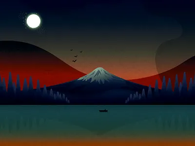 Spooky Landscape adobe illustrator illustrator vector