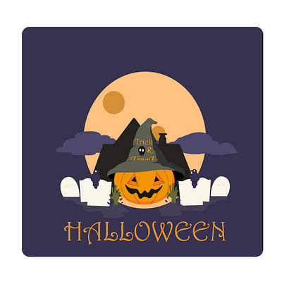 Halloween - Flat Illustration 2d design flat flat design flat illustration halloween halloween design illustration simple illustration treak or treat