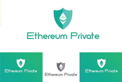 Ethereum Private branding clean cryptocurrency digital eterium ethereum eventfolio fantasy game green icon logo design security app simple symbol ui ux vector wallet white