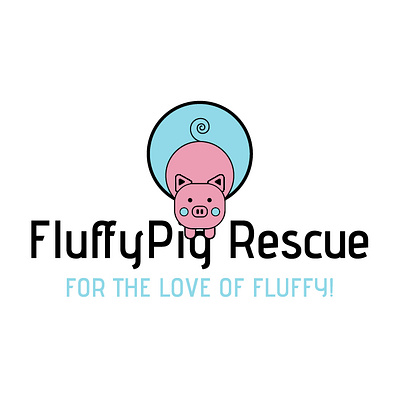 FluffyPig Rescue Logo animal rescue colorful design fluffy fluffy pig funny logo illustration logo pig pig logo vector vector art vector illustration