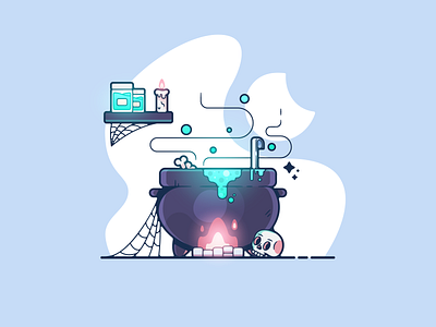 Brewing Station adobe art cartoon clean color creative designer dribbble flat graphic graphic design halloween illustration illustrator modern portfolio potion shot simple