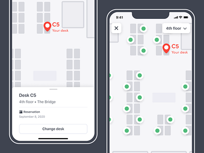 Envoy Desks app design mobile product design ui ux