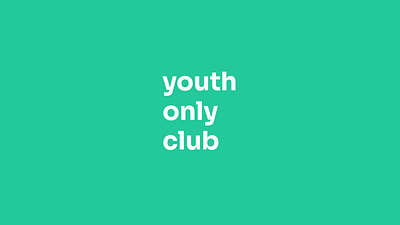 Logo // Youth Only Club brand identity branding design graphic design logo teen teenage teenagers visual identity young young adult young people youth youth camp youthful