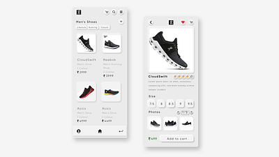 Shoe Shop adobe xd app app design branding design logo shoes app ui xd design