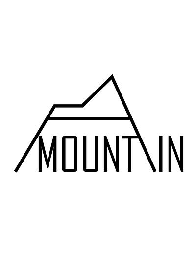 MOUNTAIN adobe illustrator branding design illustration illustrator logo logo design logo mark minimal vector