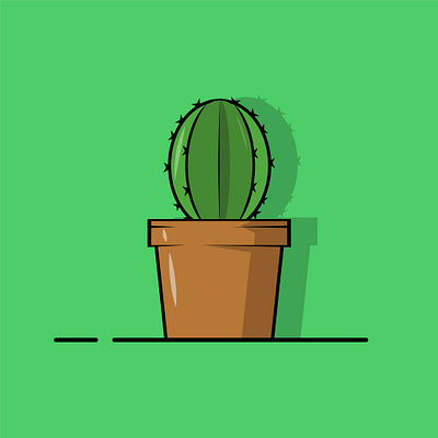 Cactus design flat flat design flat illustration graphic design icon icon design illustration ui design vector illustration