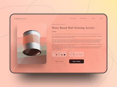 Paint Shop app design type typography ui ux web website