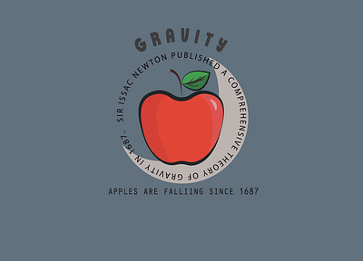 Is Apple significant for Gravity? 1687 apple apple design established graphic graphicdesign gravity green illustration design illustration digital illustrator leaf red