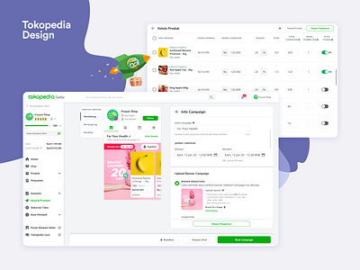 Tokopedia - New Product Launching Platform dashboard ecommerce seller tokopedia ui ux web design