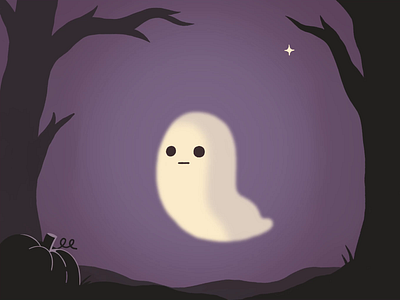 dribbbleweeklywarmup animatedgif dribbbleweeklywarmup ghost gifanimation halloween ipadpro procreate spooky