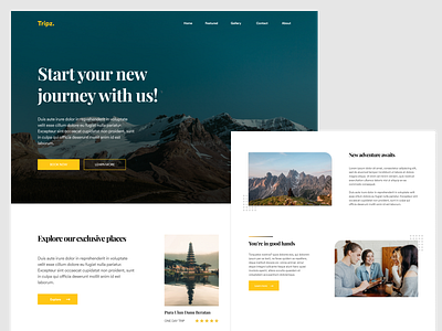 #Exploration - Travel Landing Page bold branding clean ui dailywebdesign hero hero section landing page design landingpage minimalist mixwebdesign travel typhography ui ui design uidesign uiuxsupply ux web web design